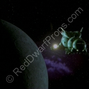 starbug flying away from moon